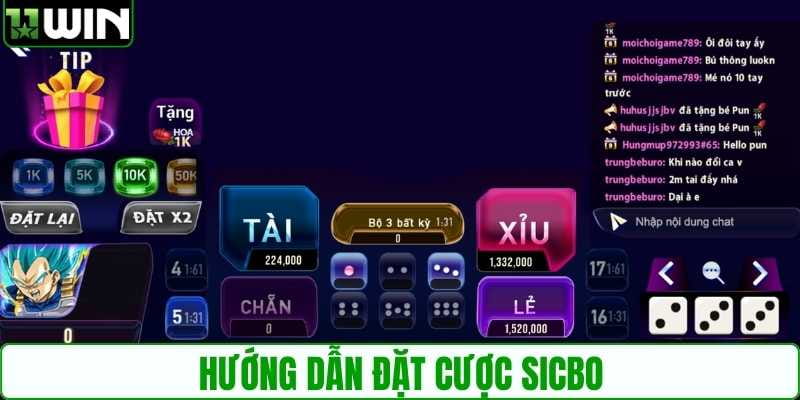 Hướng dẫn đặt cược Sicbo