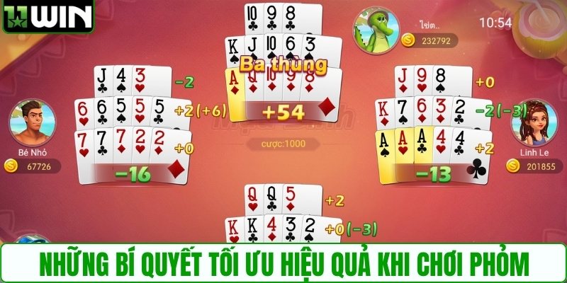 Những bí quyết tối ưu hiệu quả khi chơi phỏm