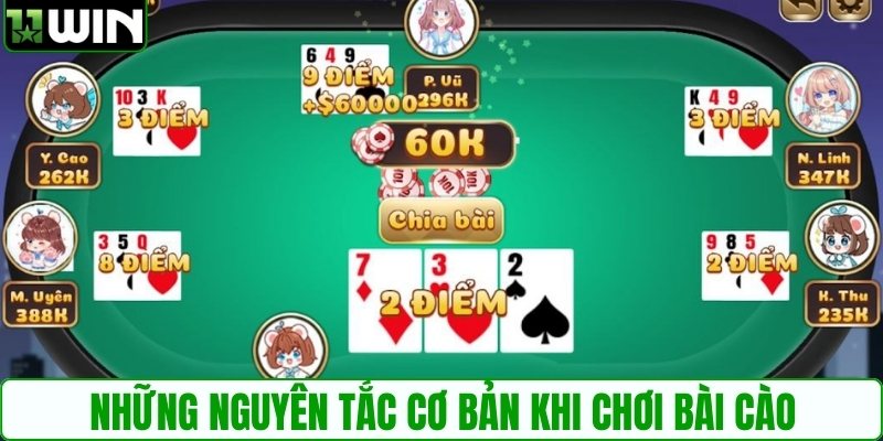 Những nguyên tắc cơ bản khi chơi bài cào