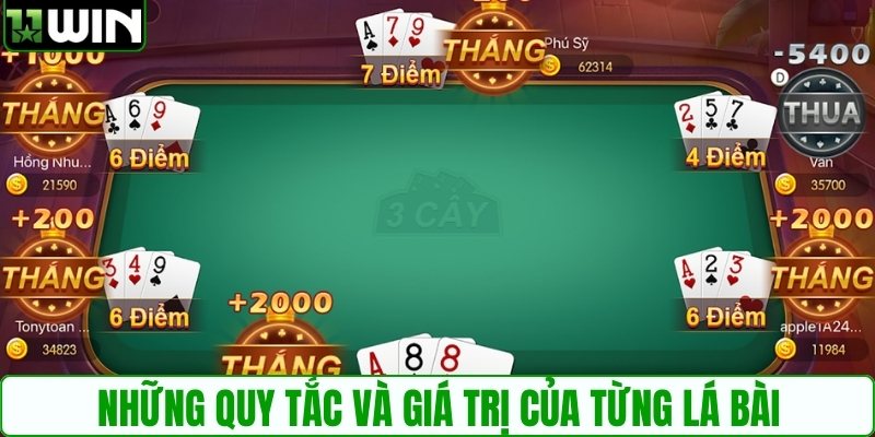Những quy tắc và giá trị của từng lá bài